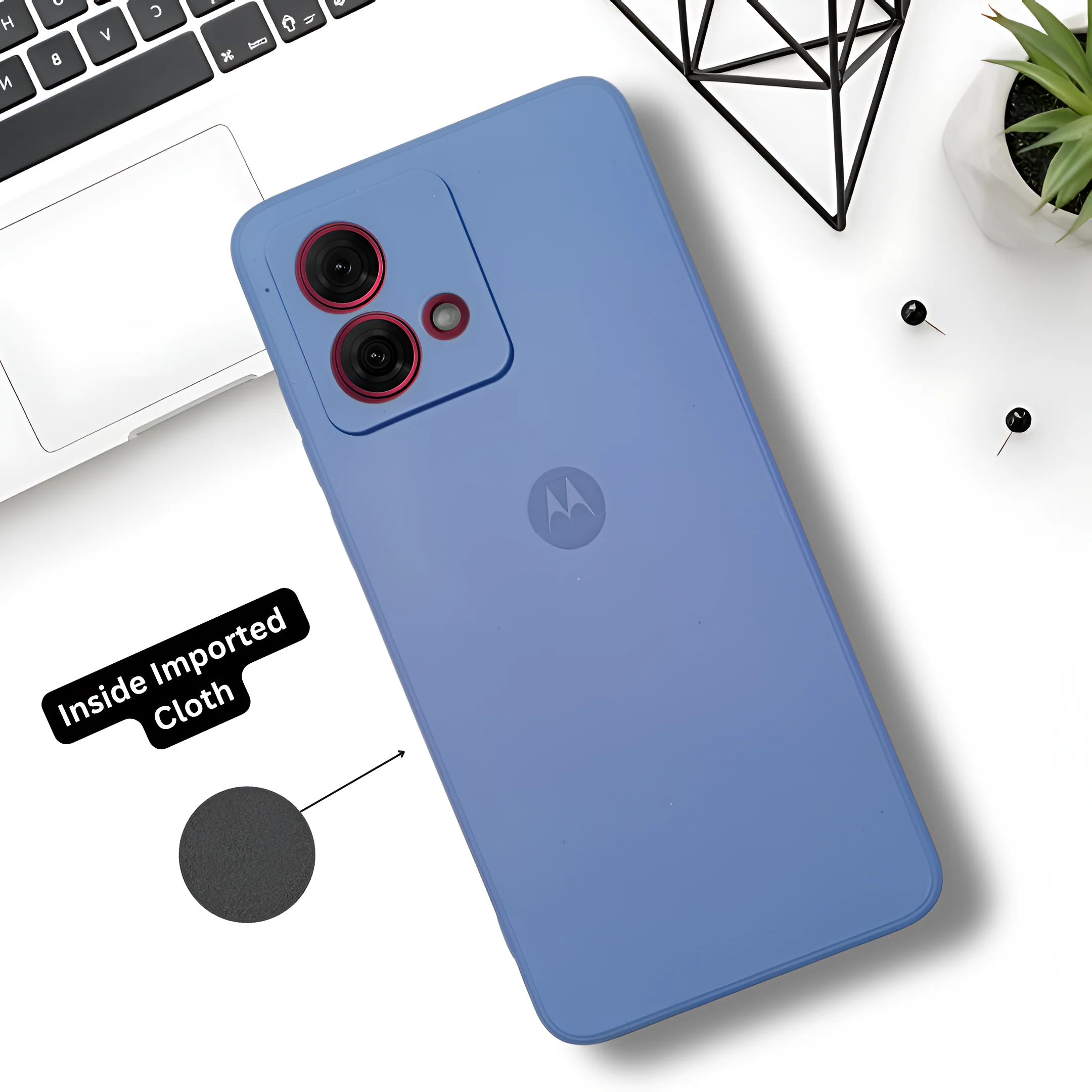Blue Candy silicone Case for Motorola Edge 40 Neo