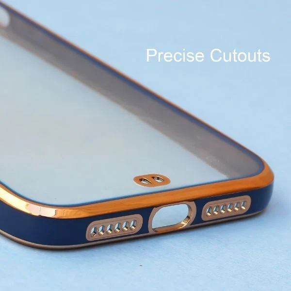 Blue Electroplated Transparent Case for Apple iphone 13 Pro Max - Image 6