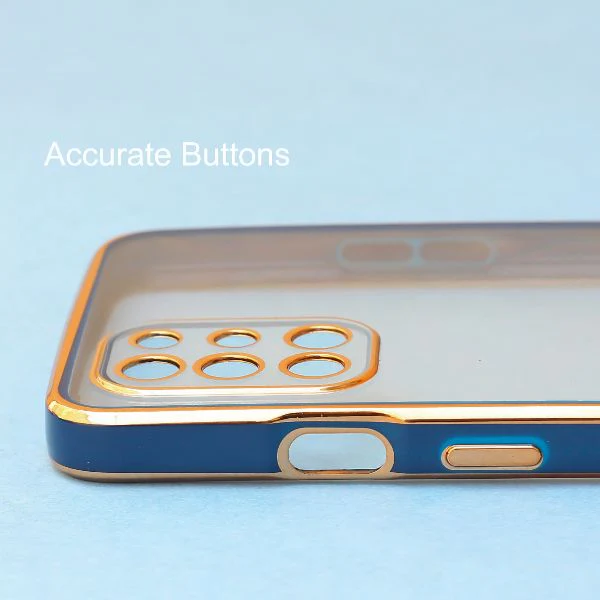 Blue Electroplated Transparent Case for Oneplus 8T - Image 3