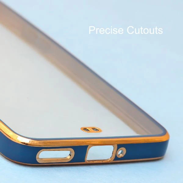Blue Electroplated Transparent Case for Oneplus 8T - Image 5