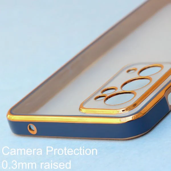 Blue Electroplated Transparent Case for Oneplus 9RT - Image 5