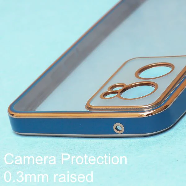 Blue Electroplated Transparent Case for Oneplus Nord CE 2 - Image 4