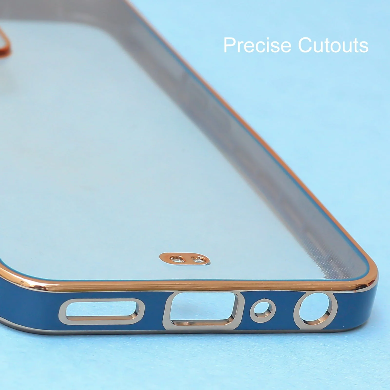 Blue Electroplated Transparent Case for Oneplus Nord CE 2 Lite - Image 5