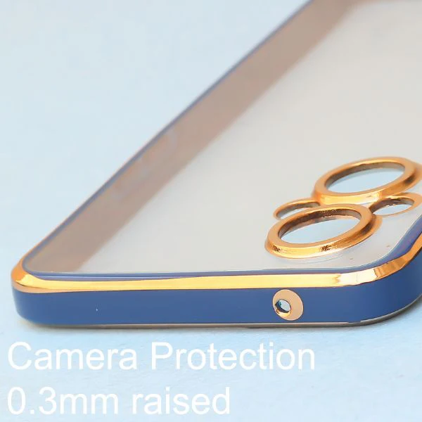 Blue Electroplated Transparent Case for Oppo F21 Pro 5g - Image 3