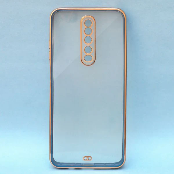 Blue Electroplated Transparent Case for Poco X2
