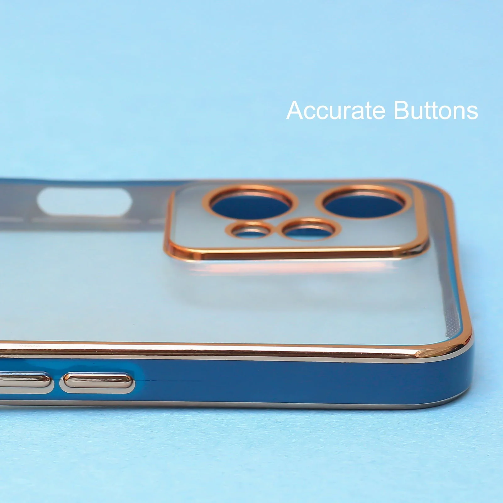 Blue Electroplated Transparent Case for Realme 9 Pro 5G - Image 3