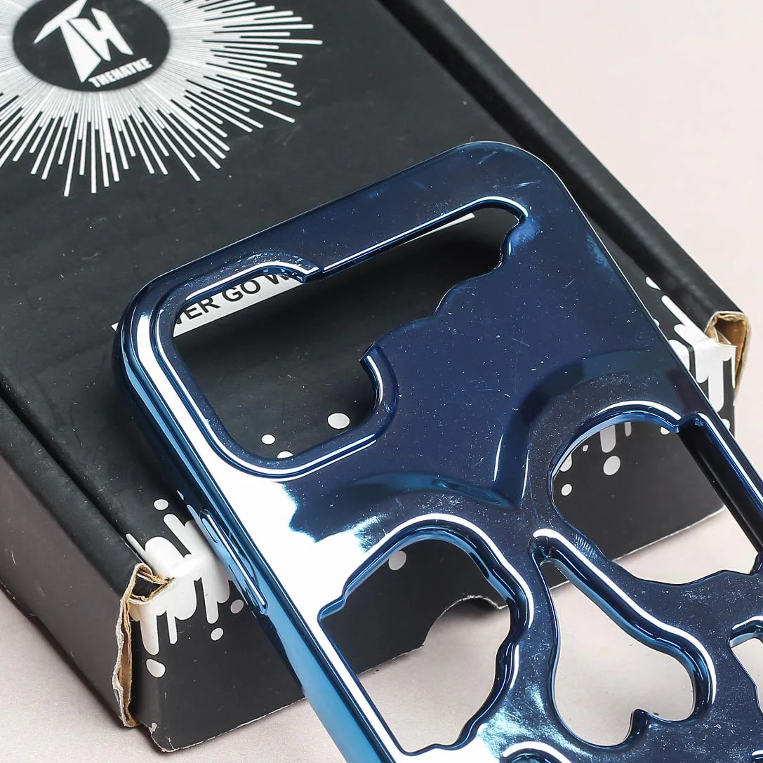 Blue Hollow Skull Design Silicone case for Apple iphone 11 - Image 4