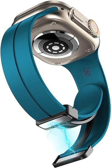 Blue Lagoon Magnetic Clasp Adjustable Strap For Apple Iwatch (22mm)