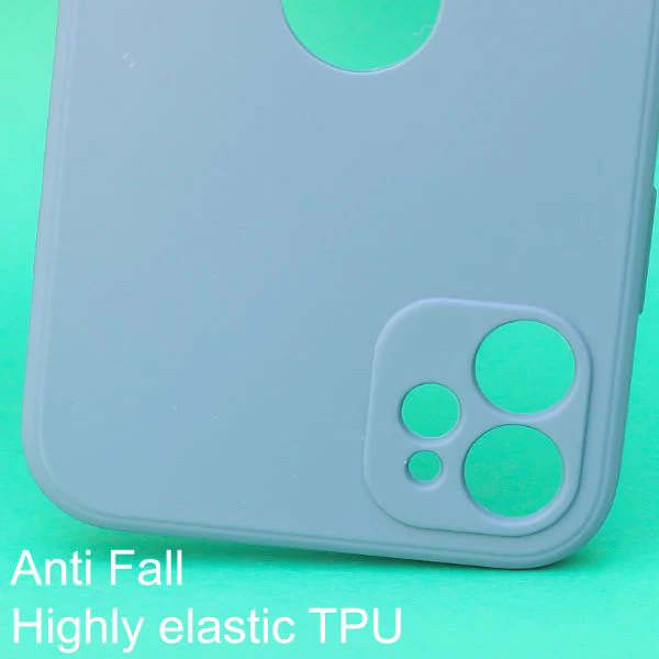 Blue Logo Cut Candy Silicone Case for Apple Iphone 12 - Image 2