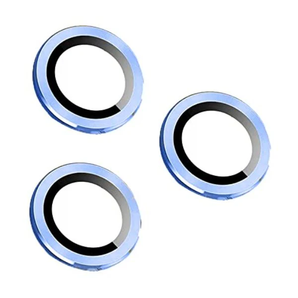 Blue Metallic camera ring lens guard for Apple iphone 13 Pro - Image 2