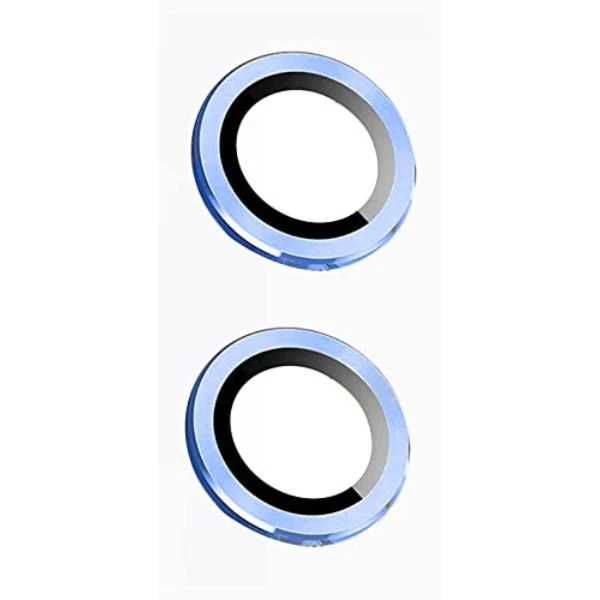 Blue Metallic camera ring lens guard for Apple iphone 14 - Image 2