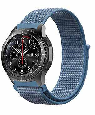 Blue Nylon Strap For Smart Watch 20mm - Image 3
