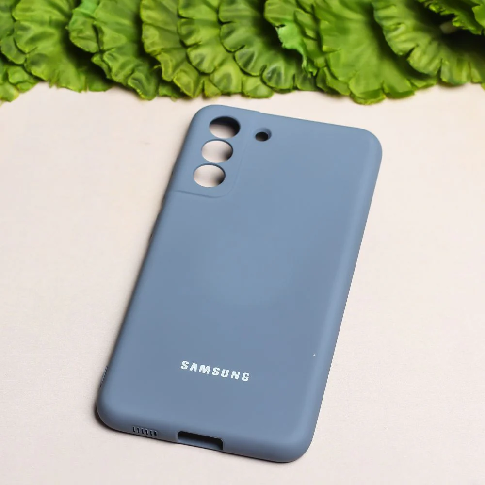Blue Original Camera Safe Silicone case for Samsung S21 FE - Image 2