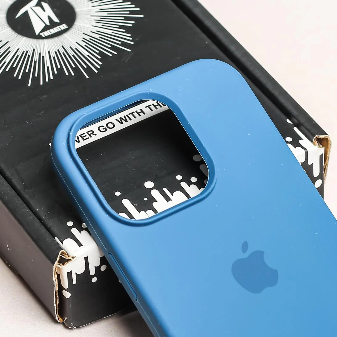 Blue Original Silicone case for Apple iphone 15 Pro Max - Image 4