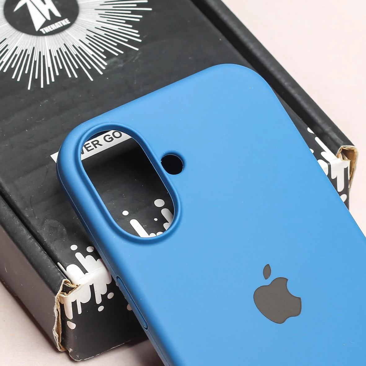Blue Original Silicone case for Apple iphone 16 Plus - Image 4
