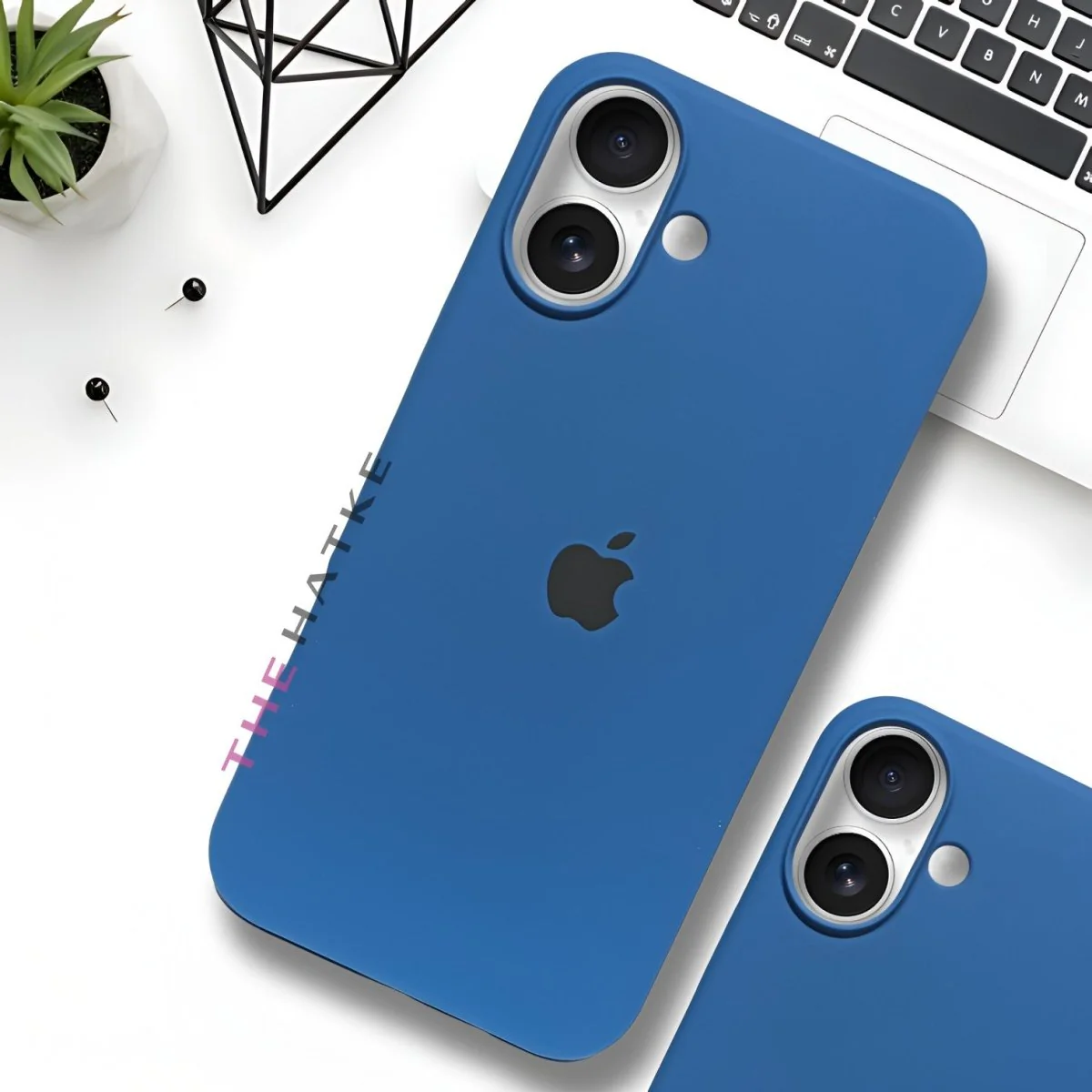 Blue Original Silicone case for Apple iphone 16 Plus - Image 5