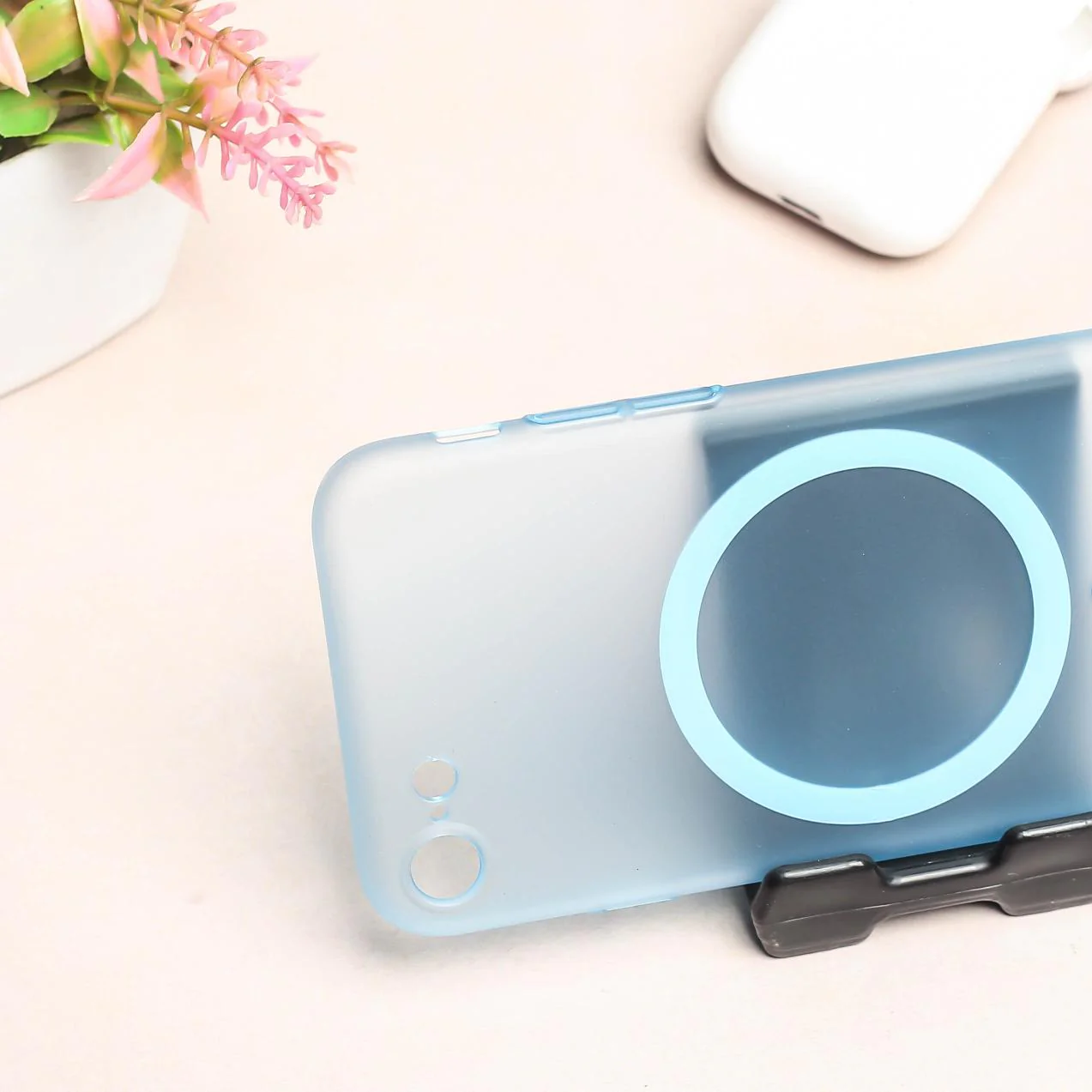 Blue Paper Matte Magsafe Case for Apple Iphone 7 - Image 3