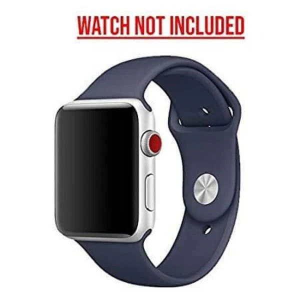 Blue Plain Silicone Strap For Apple Watch Series 2 (38mm/40mm/41mm) - Image 5