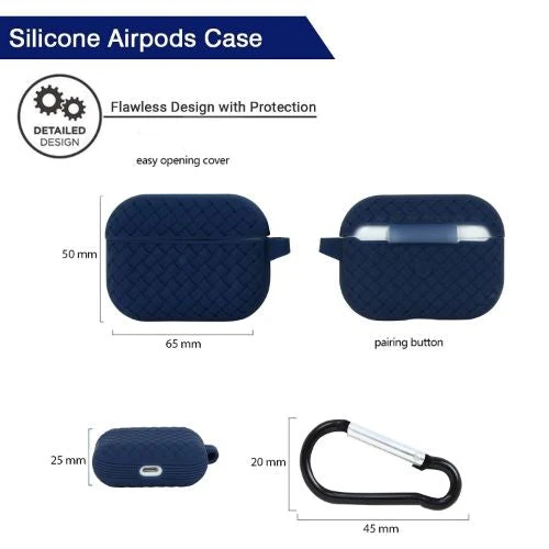 Blue Stylish Silicone Case For Apple Airpods 3 - Image 5