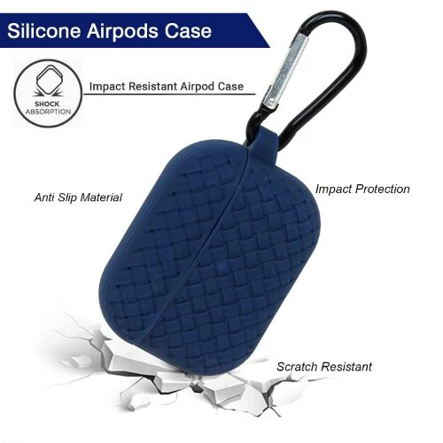 Blue Stylish Silicone Case For Apple Airpods 4 - Image 3