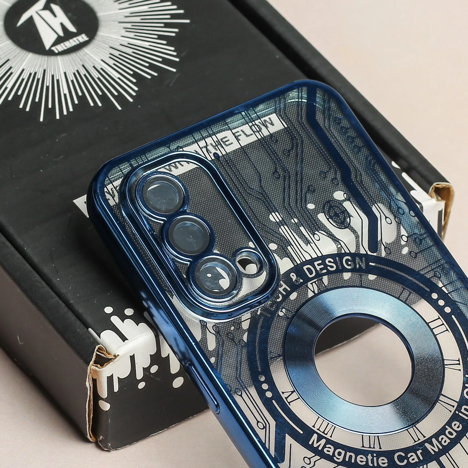 Blue Watch Machine Logo Cut Transparent Case for Oneplus Nord CE - Image 3