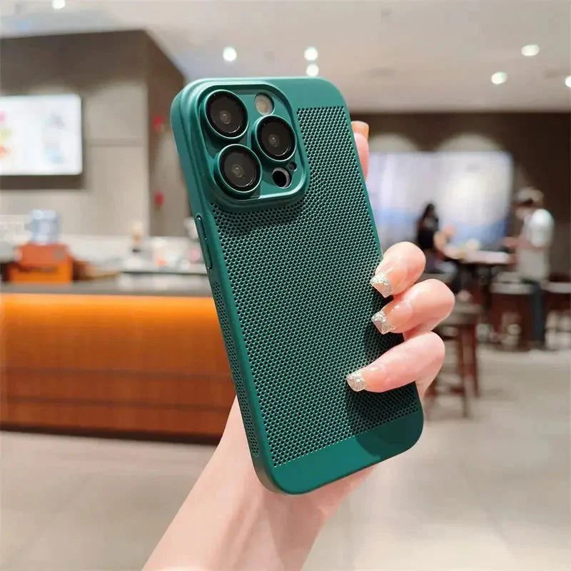 BREATHING DARK GREEN Silicone Case for Apple Iphone 15 Pro Max