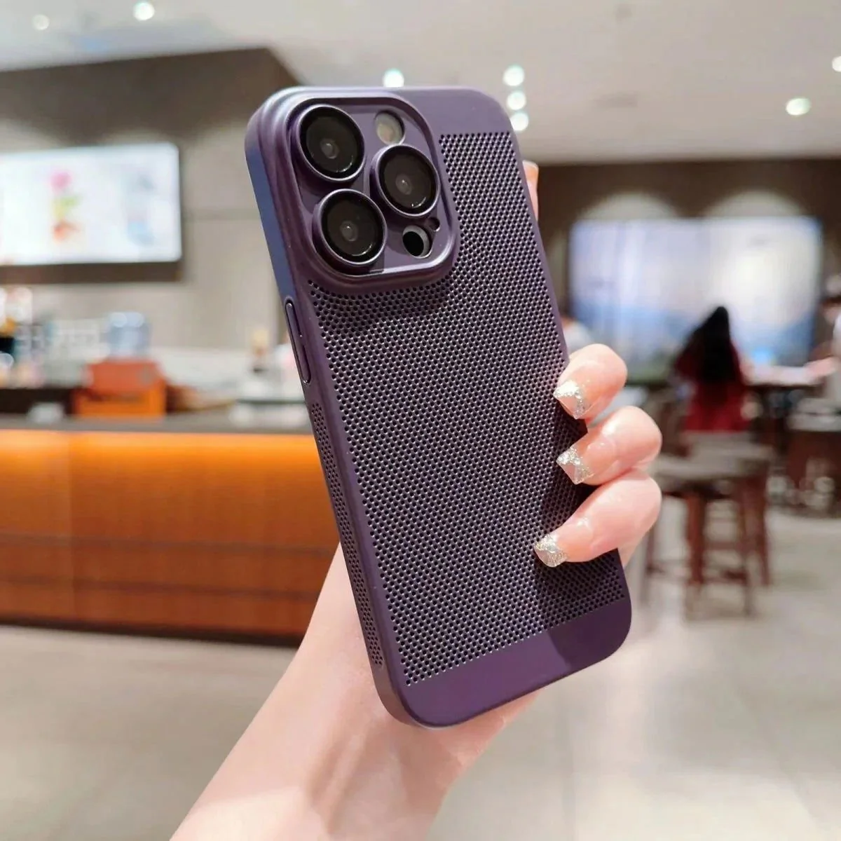 BREATHING DEEP PURPLE Silicone Case for Apple Iphone 15 Pro Max