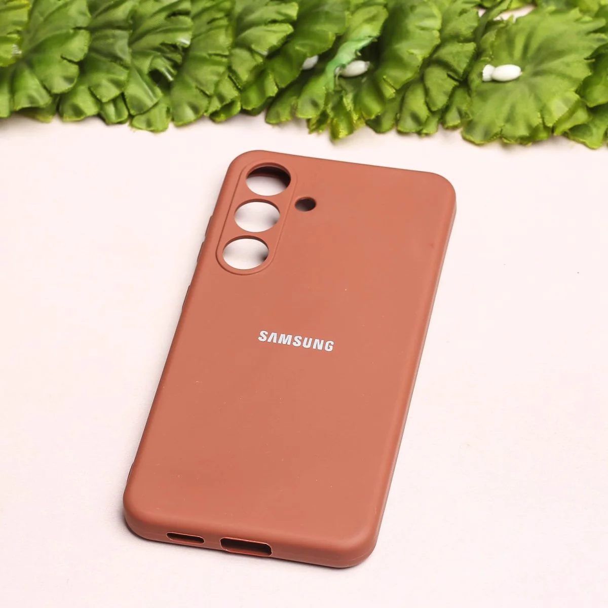 Light Brown Camera Original Silicone case for Samsung S23 FE - Image 2