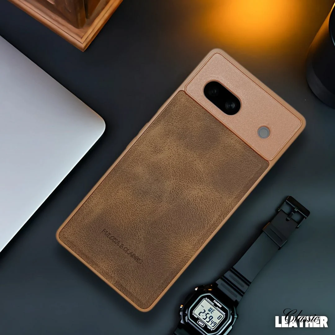 Brown Classic Leather Case for Google Pixel 6A