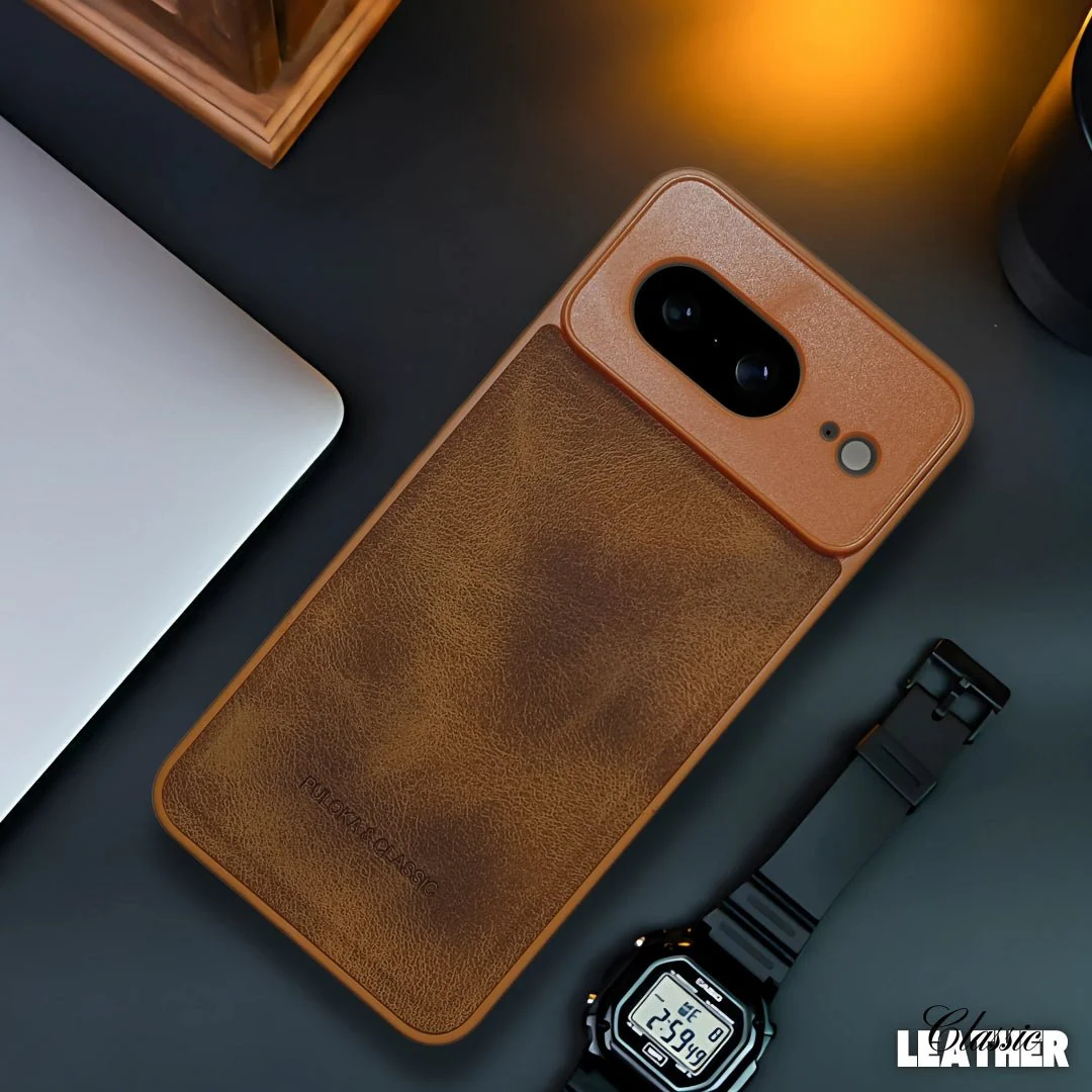 Brown Classic Leather Case for Google Pixel 7