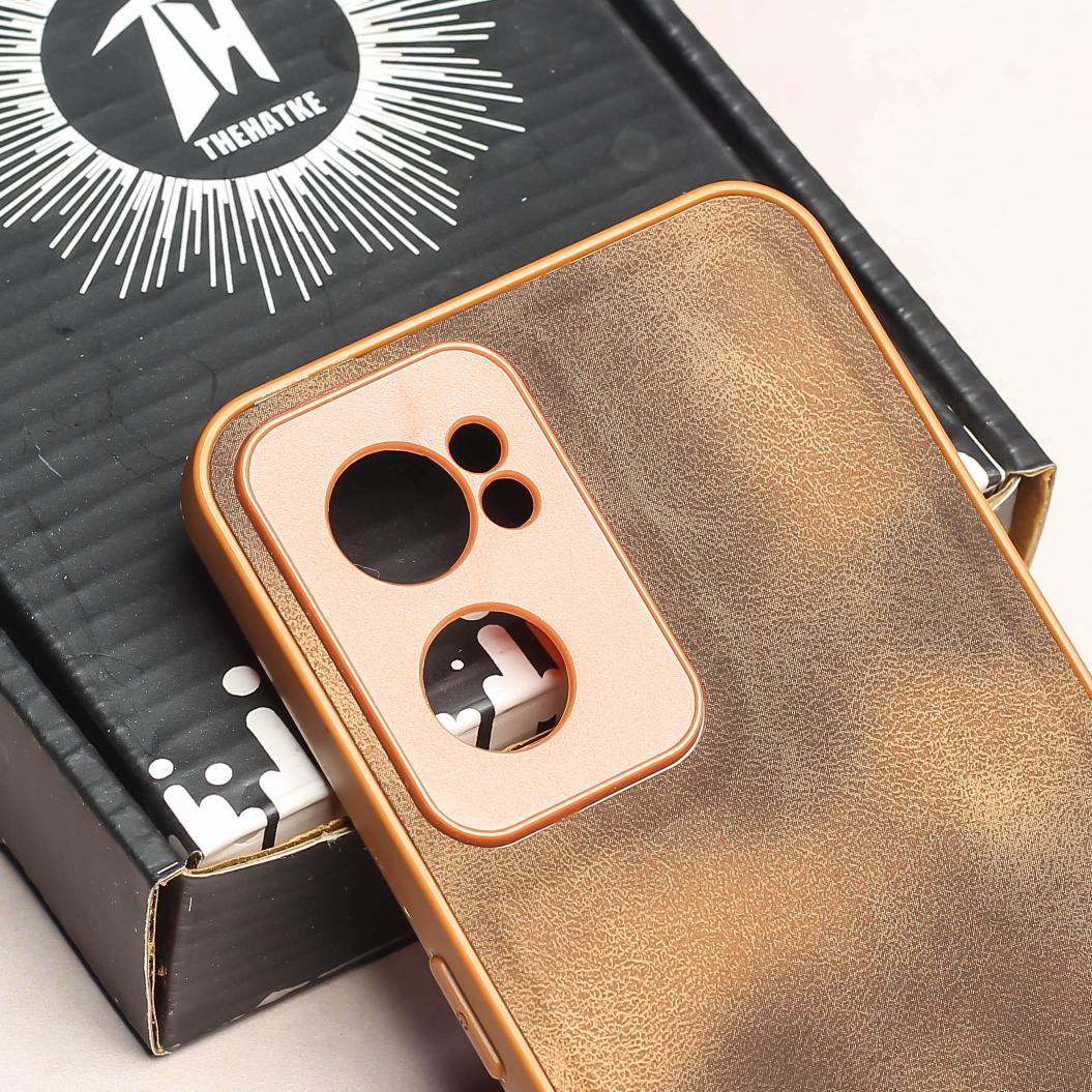 Brown Classic Leather Case for Oneplus Nord CE 2 - Image 4