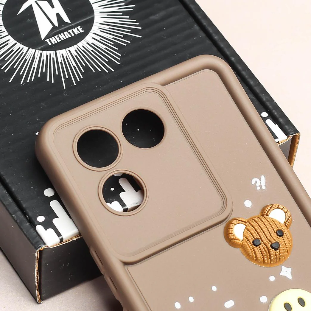 Brown COFFEE (ALWAYS HAPPY) Silicone case for Vivo T2 Pro - Image 4