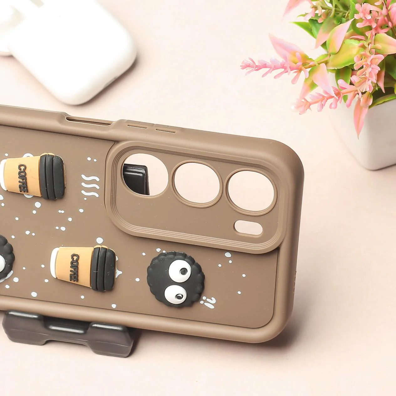 Brown COFFEE (ALWAYS HAPPY) Silicone case for Vivo Y29 - Image 3