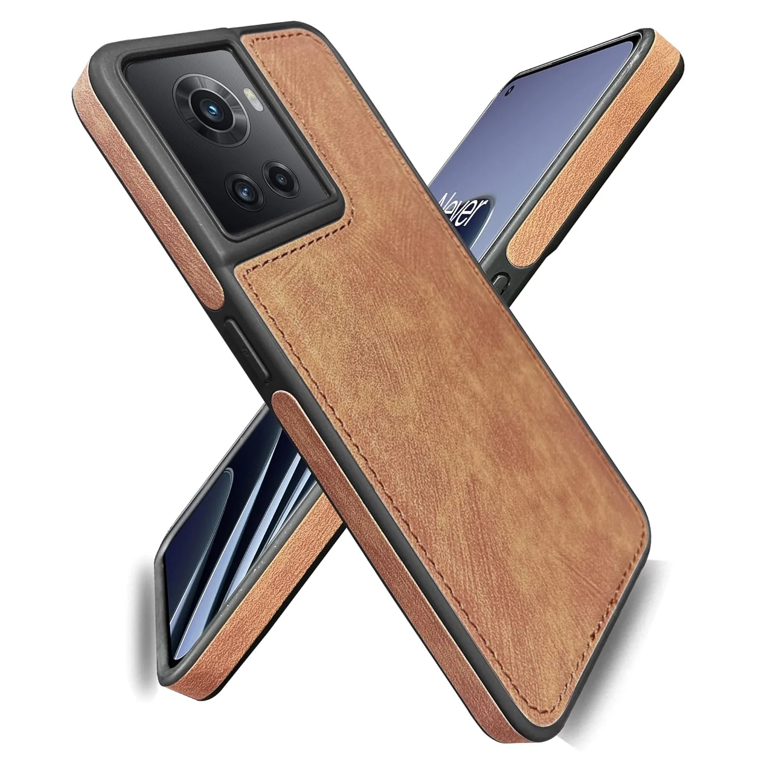 Puloka Brown Leather Case for Oneplus 10R - Image 2
