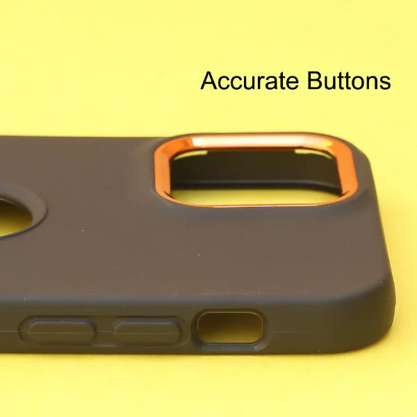 Brown Ring Black Guardian Metal Logo cut Case for Apple iphone 13 pro - Image 3