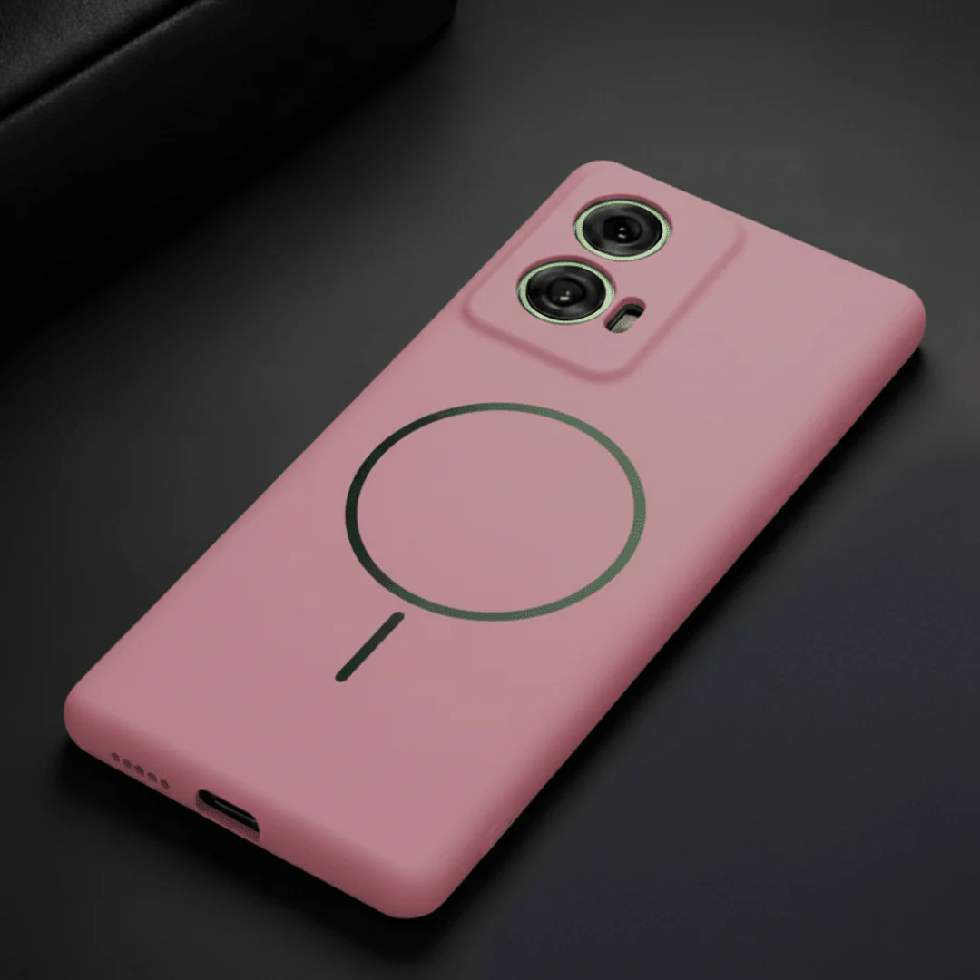 CAVEN Pink Silicone case for Motorola Edge 50 Fusion