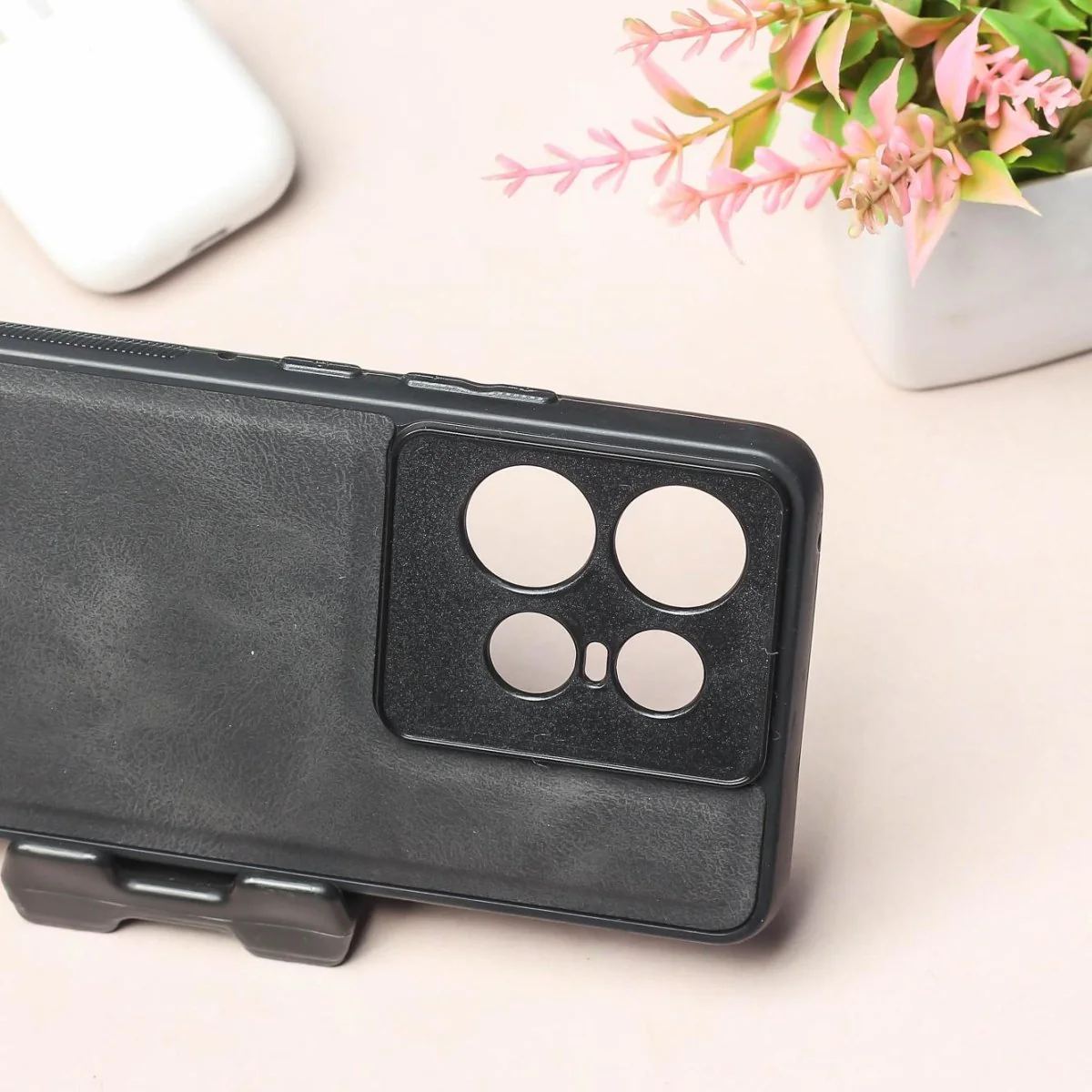 Black Classic Leather Case for Motorola Edge 50 Pro - Image 3