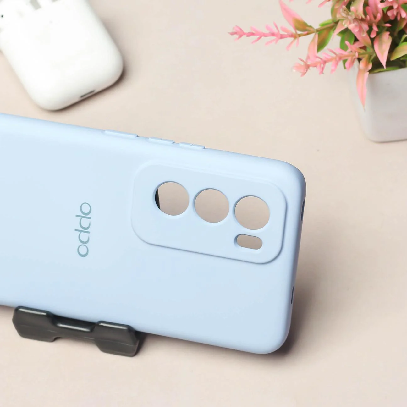 Cloud Blue Camera Original Silicone case for Oppo Reno 12 - Image 3