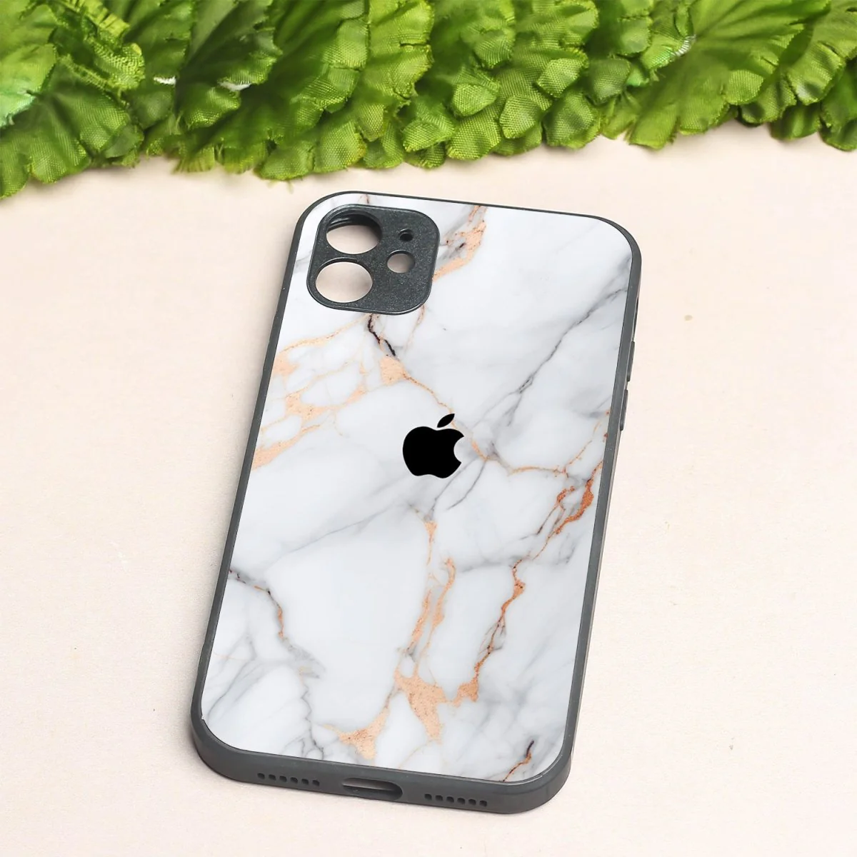 Copper Luxe Marble metal back case for Apple Iphone 12 - Image 2