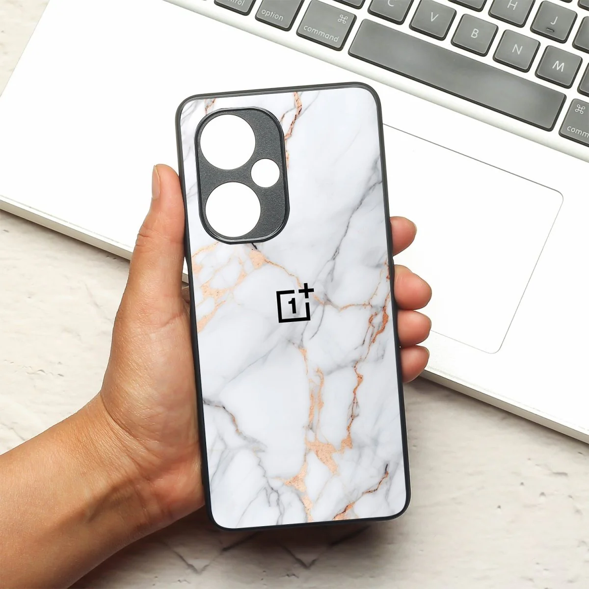 Copper Luxe Marble metal back case for Oneplus Nord CE 3 Lite
