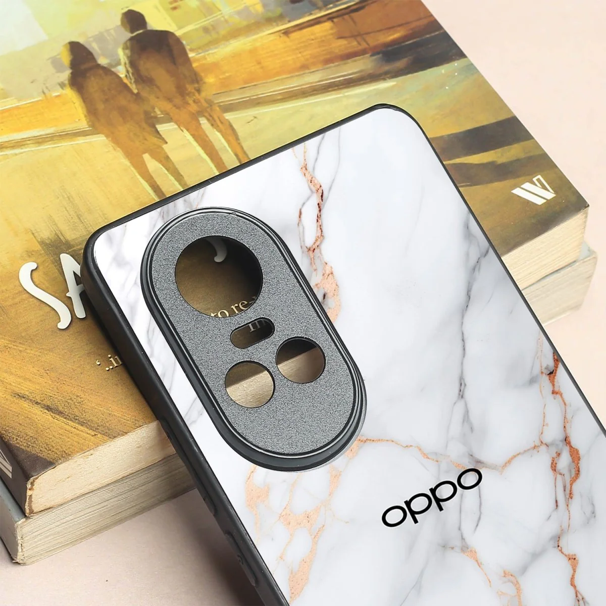 Copper Luxe Marble metal back case for Oppo Reno 10 - Image 3