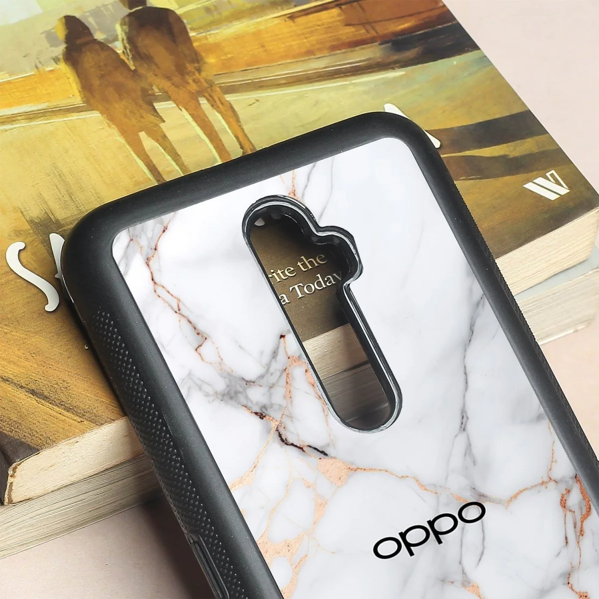 Copper Luxe Marble metal back case for Oppo Reno2 Z - Image 3