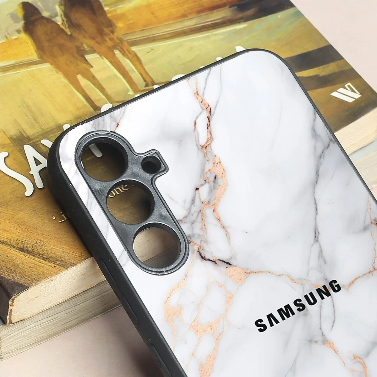 Copper Luxe Marble metal back case for Samsung A34 - Image 3