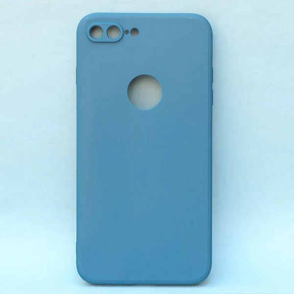 Cosmic Blue Logo Cut Candy Silicone Case for Apple Iphone 7 Plus