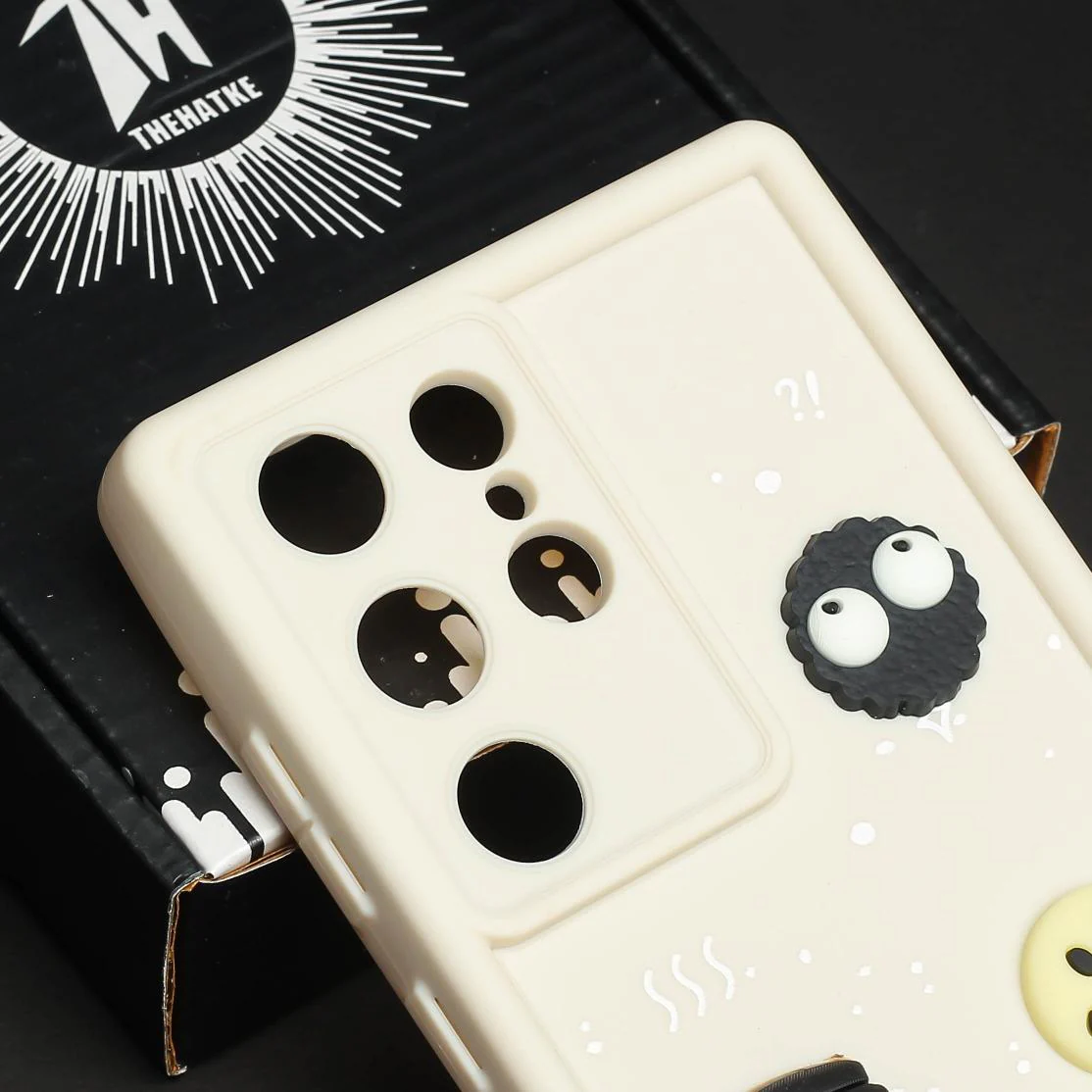 Cream COFFEE (ALWAYS HAPPY) Silicone case for Samsung S23 Ultra - Image 4