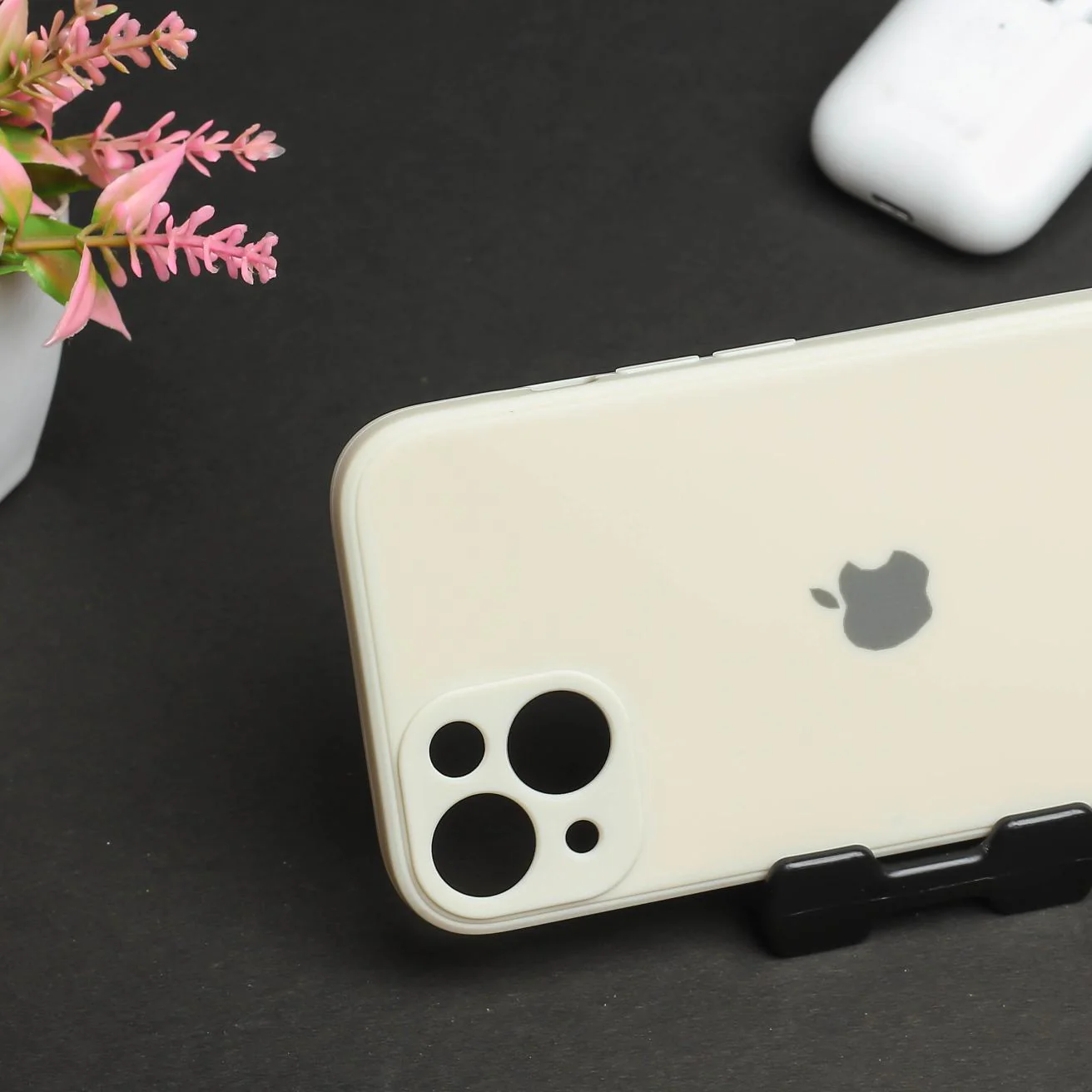 Cream Original Camera Silicone case for Apple iphone 14 - Image 3