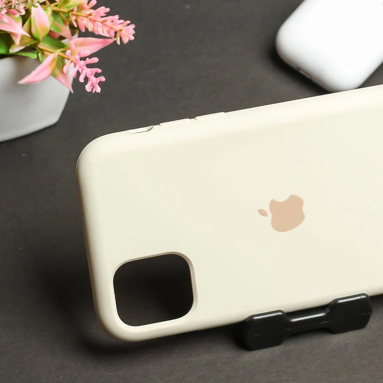 Cream Original Silicone case for Apple iphone 12 - Image 3