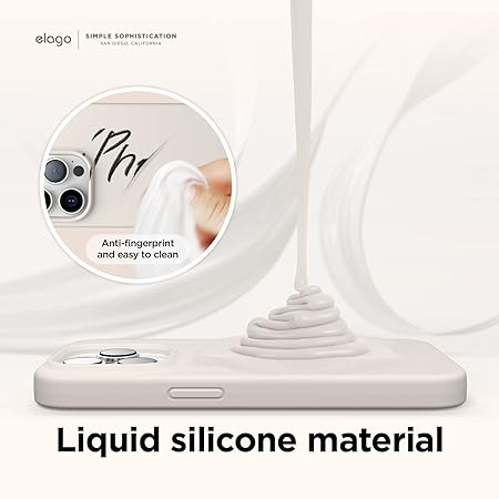Cream Original Silicone case for Apple iphone 14 Plus - Image 2