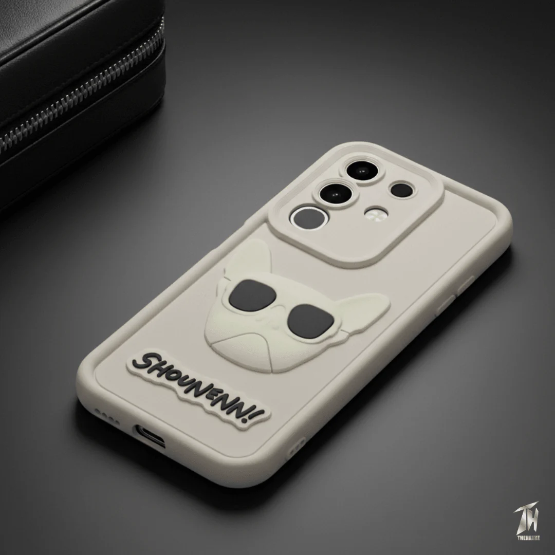 Cream SHOUNENN BULLDOG Silicone case for Vivo  T4X