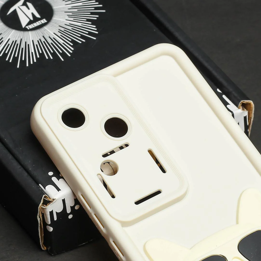 Cream SHOUNENN BULLDOG Silicone case for Vivo V30 Pro - Image 4